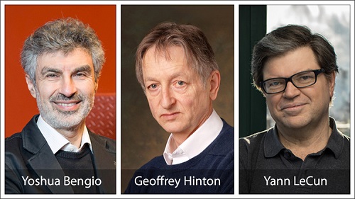 The three winners of the A.M. Turning Award are friends and longtime collaborators. Photo courtesy of the Association for Computing Machinery.