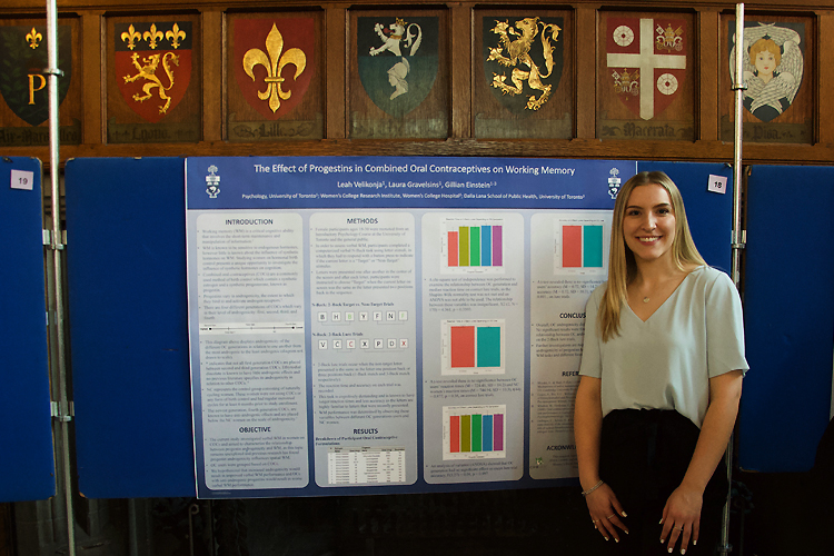 Psychology student Leah Velikonja studied the effect of progestins – a synthetic version of the naturally-occurring female reproductive hormone progesterone – in oral contraceptives on working memory under the supervision of Professor Gillian Einstein.