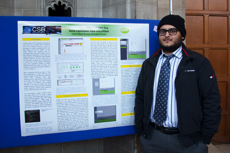 Immunology and molecular genetics student Faisal Abdul Razzaq worked with Professor Nicholas Provart of the Department of Cell & Systems Biology on a project to help researchers better express plant data using a visualization tool called ePlant.
