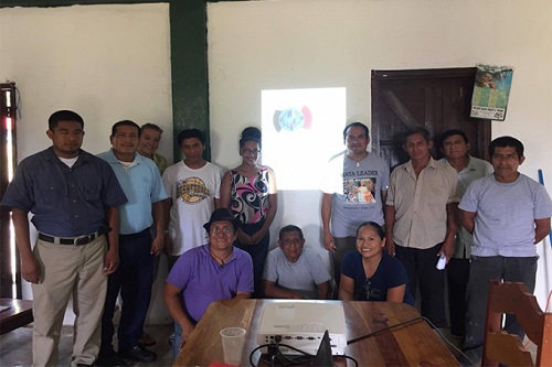 Group photo of attendees of a presentation in Laguna Village
