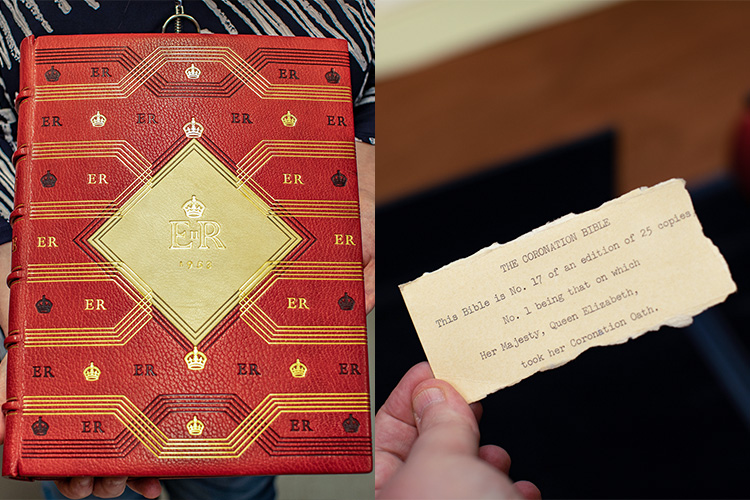 U of T’s Thomas Fisher Rare Book Library has one of 25 souvenir Bibles created to mark the Queen’s coronation in 1953 