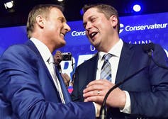 Maxime Bernier and Andrew Scheer.