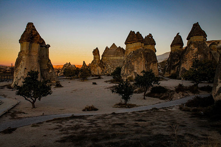 Rock formations known as “fairy candles” 