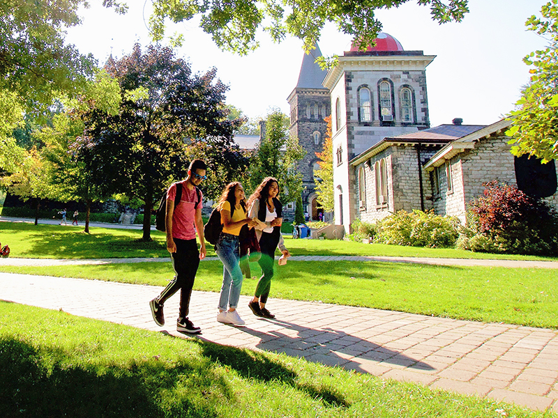 Students walking on St George campus