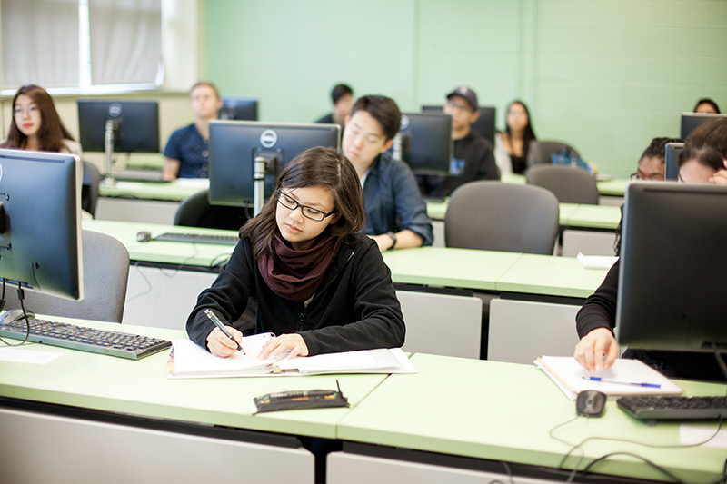 Students in a computer lab