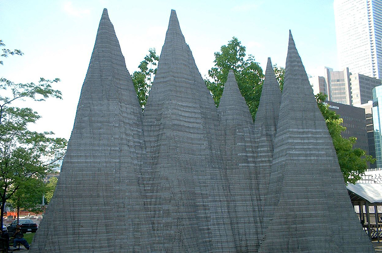 Large concrete installation in a park