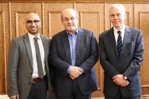 Randy Boyagoda, Salman Rushdie and David Mulroney 