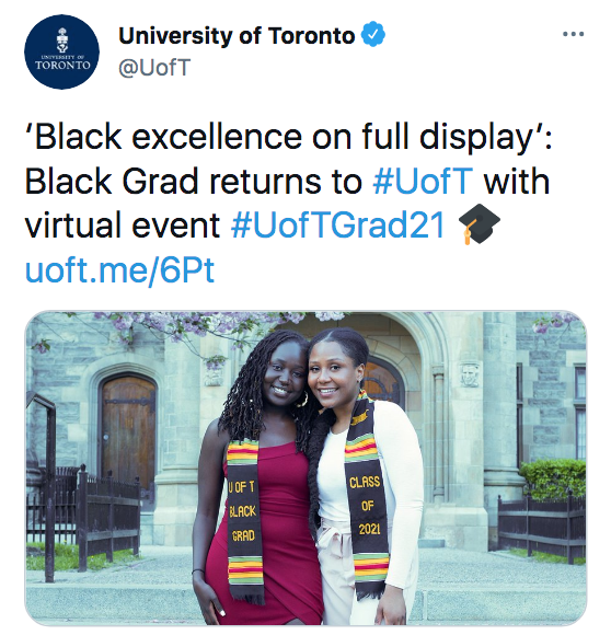 U of T Central communications' twitter post