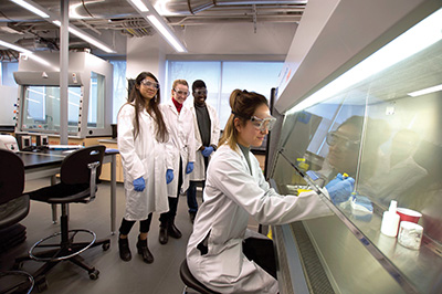 Students in research lab
