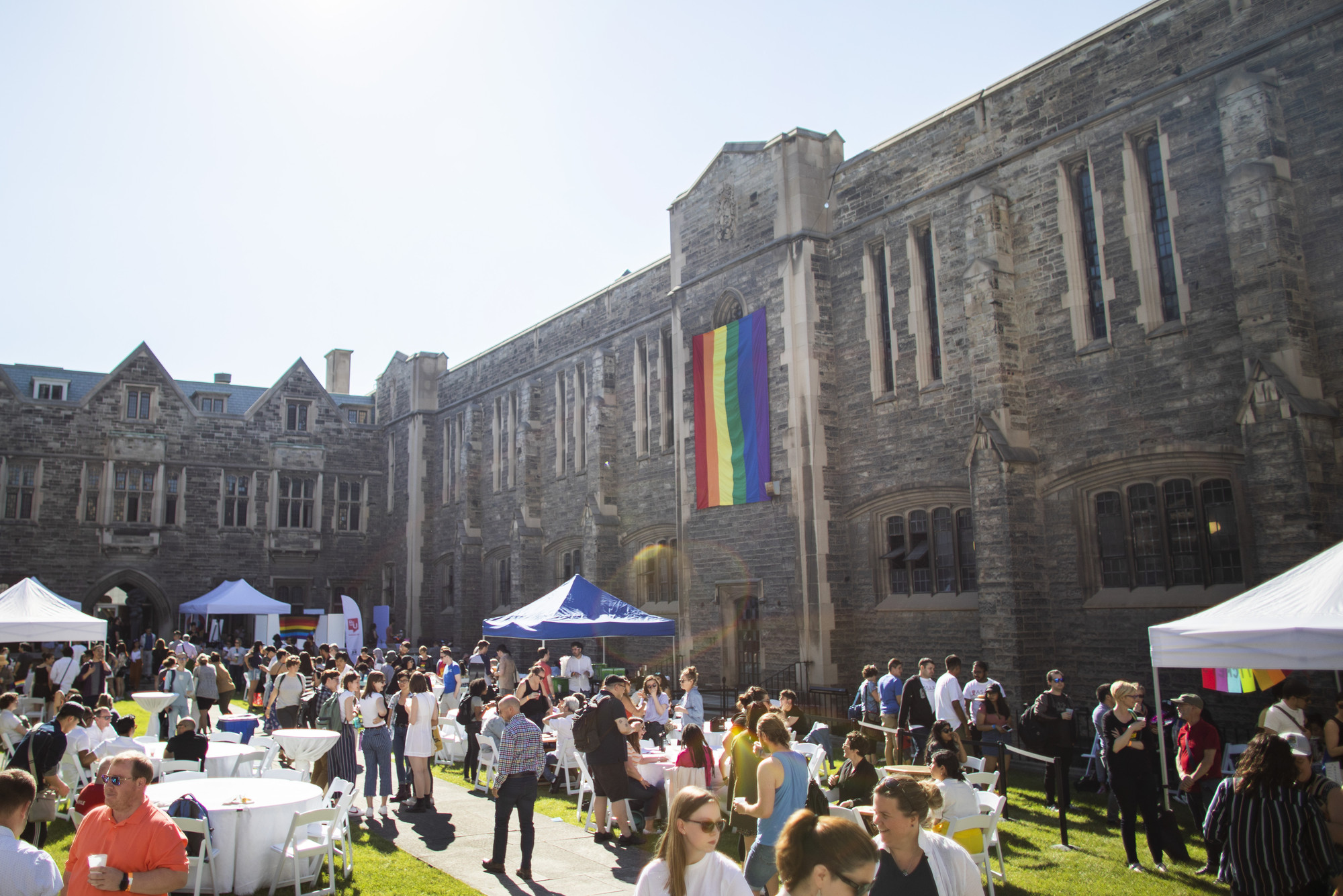 Pride celebration in the Hart House Quad