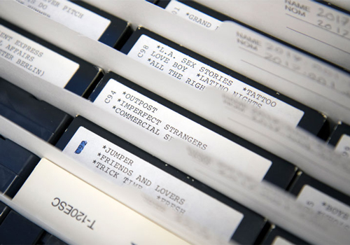 Multiple labels for VHS tapes.