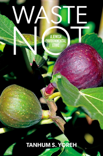 The cover of the book "Waste Not" with purple and green fruit.