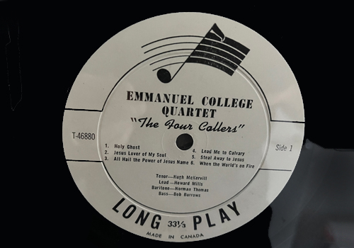 The cover of a vinyl record.