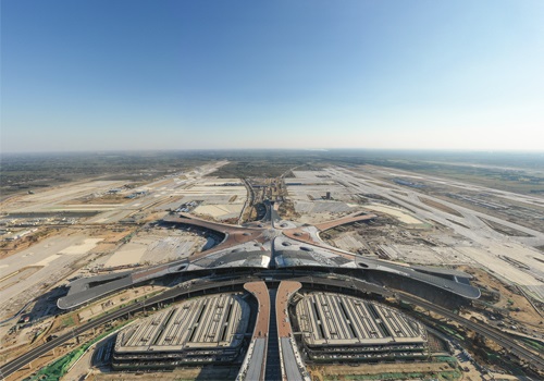 aerial view of Beijing airport