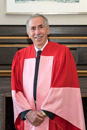 Alan Bernstein in red and pink ceremonial robes