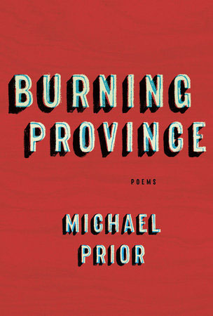 A bright orange cover of a book with the words Burning Province.
