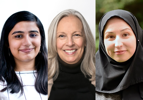 Headshots of: Aparna Balagopalan, Gillian Hadfield, Marzyeh Ghassemi