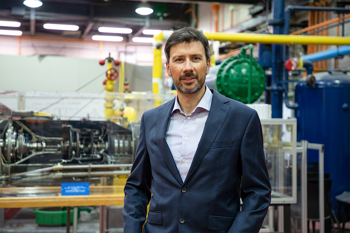 David Sinton standing in a lab