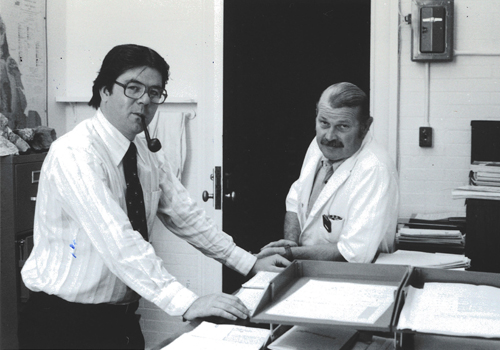  Professor Ed Spooner with Donald Gorman.