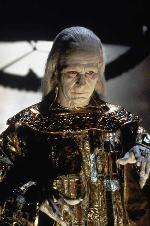 ritish actor Gary Oldman dressed in a metallic jewel-encrusted cape from the 1992 film 'Bram Stoker's Dracula.’