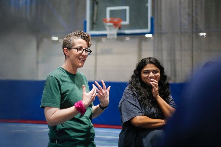S. Trimble (left) and Aarzoo Singh.