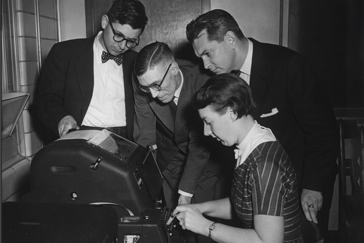 Three people