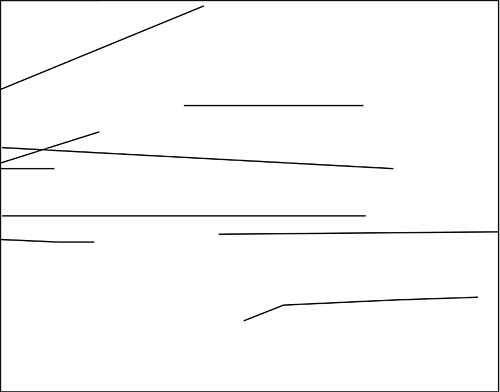 a plain black and white drawing of horizontal lines