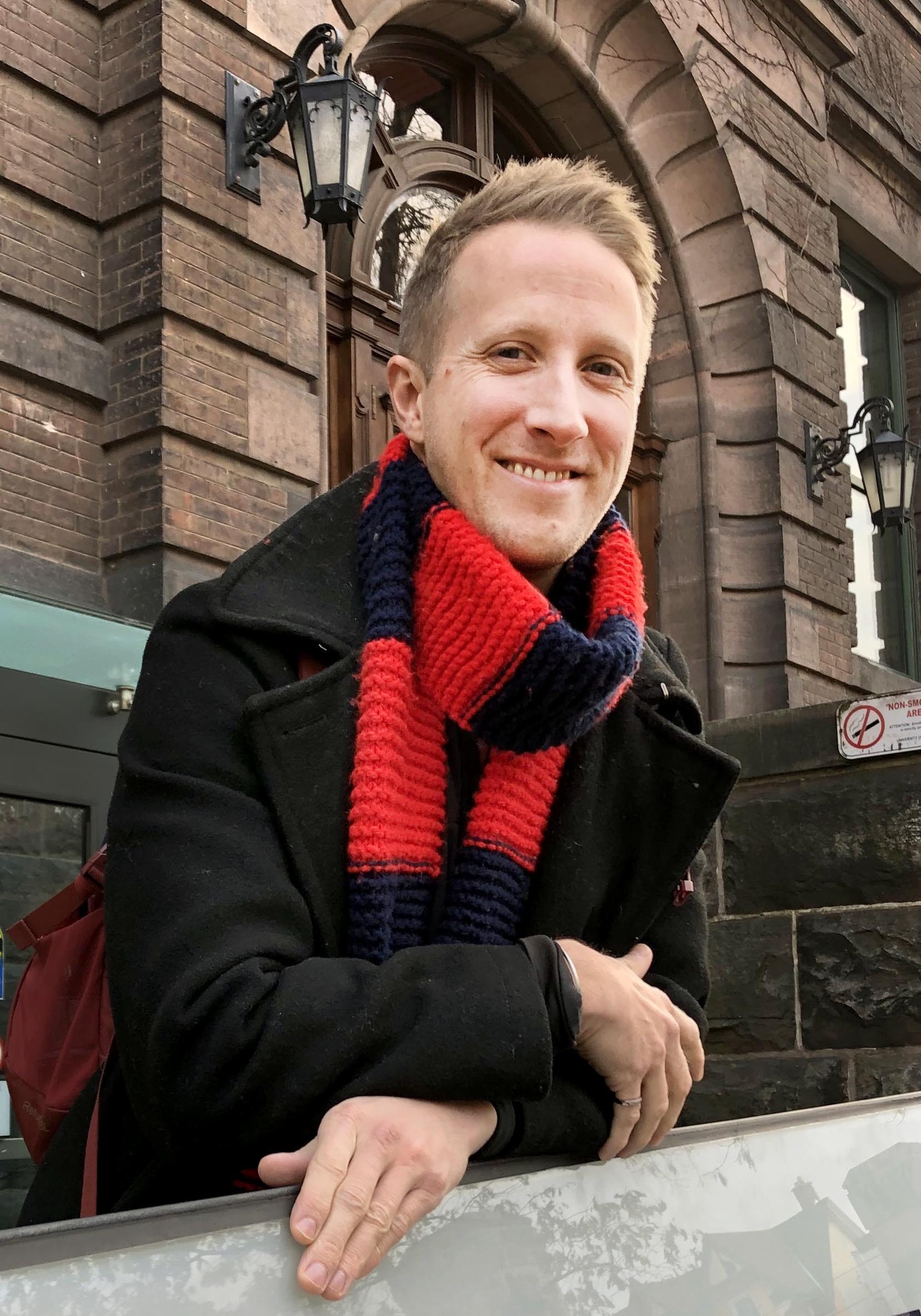  Sebastian Goodfellow outdoors in a scarf