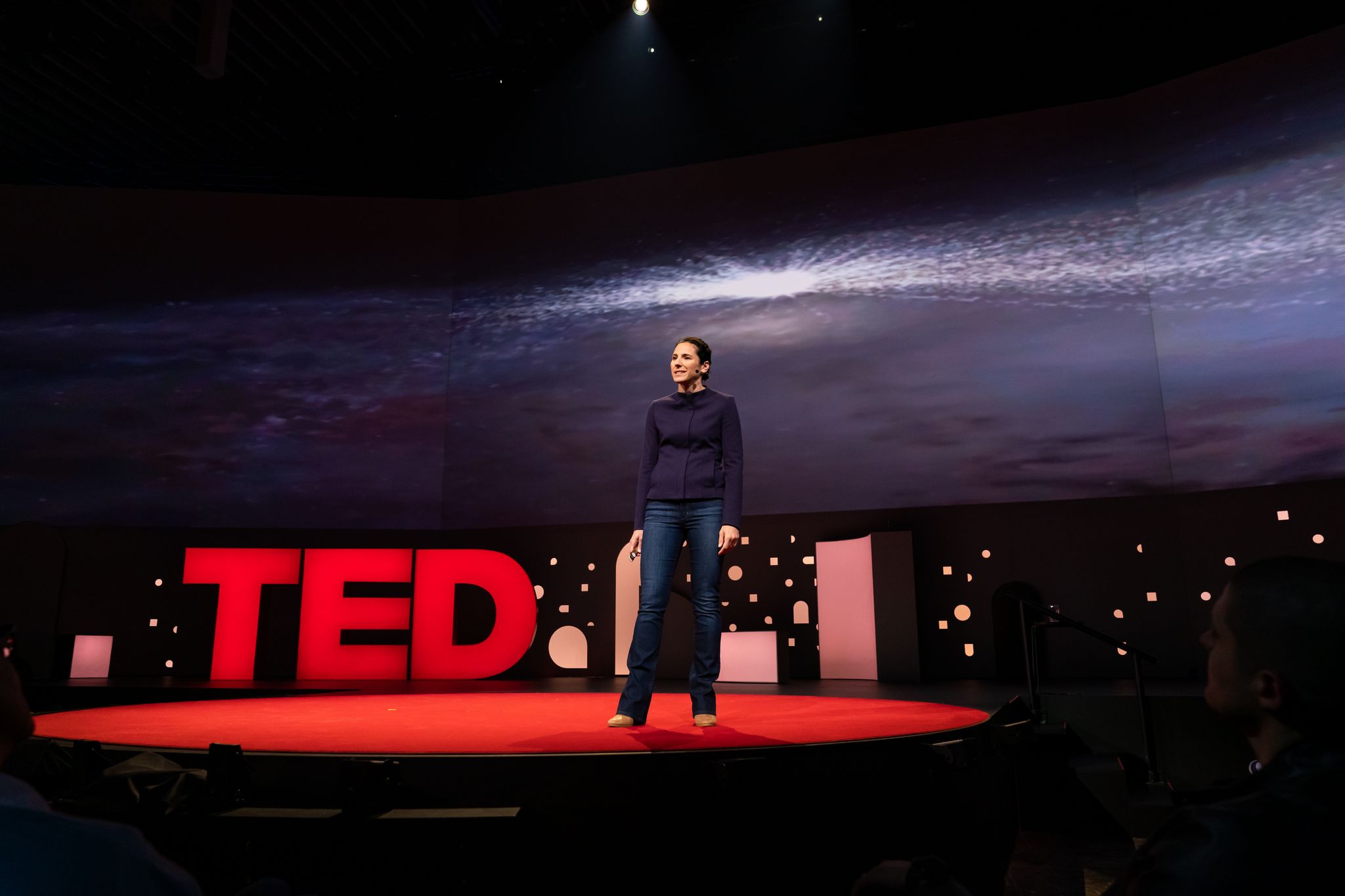 Juna Kollmeier presenting a Ted Talk.