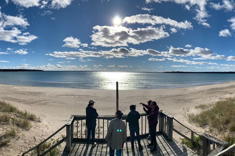 A beautiful beachfront view from Providence Bay, Manitoulin Island on a sunny day.