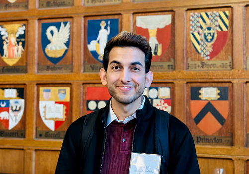 Omer Malikyar inside U of T's Hart House