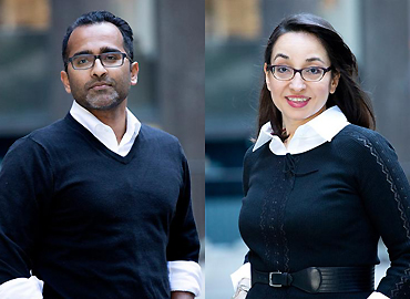 Composite of Fazila Seker and Ananth Ravi.