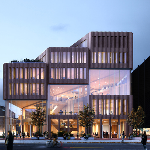 A rendered drawing of Rotman Commerce.