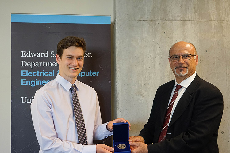 Sandro Young accepting an award.