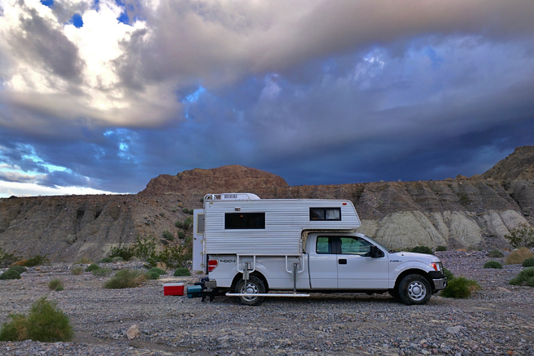 RV in front of Death Valley