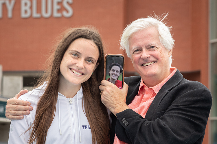 Lucia Stafford and her father Jamie Stafford, a U of T professor.