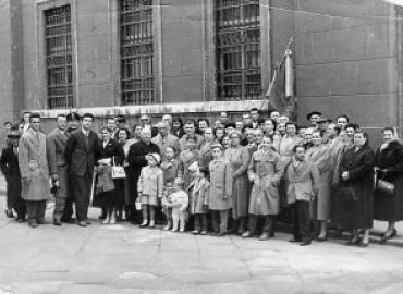 A group of exiles in Trieste, Italy, 1953.