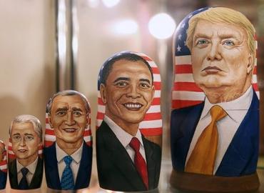 Russian dolls in the likeness of U.S. presidents 