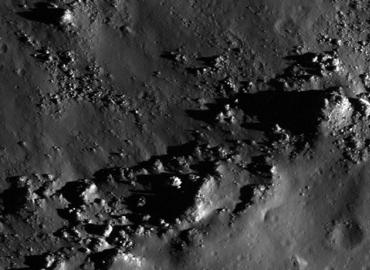 A look at the southern rim of the Copernicus crater on the moon.