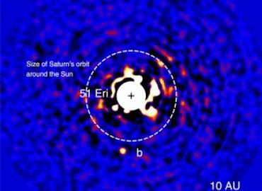 Discovery image of the planet 51 Eridani b with the Gemini Planet Imager taken in the near-infrared light