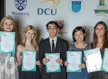 Five students receive an undergraduate award.