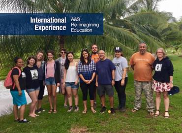 Group photo of the ICM students with students from UHM