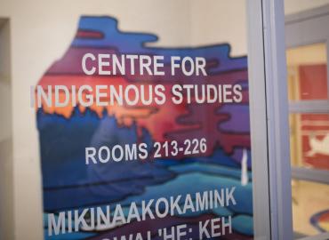 A sign for indigenous studies.
