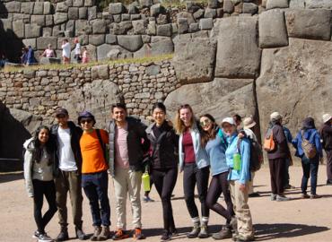 Students in the Tropical Field Biology course exploring Peru.