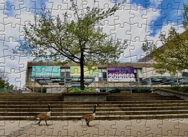 Sidney smith building in puzzle pieces.