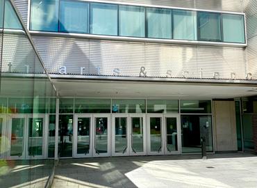 Front doors of Sidney Smith Hall with Arts &amp;amp; Science entrance