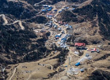 An aerial view of a Kuri village in Nepal.