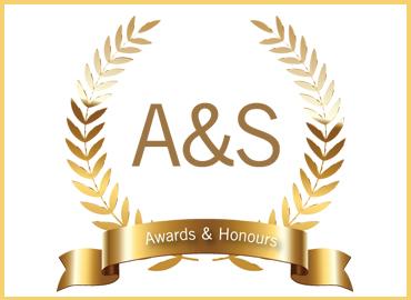 A&amp;amp;S Awards &amp;amp; Honours logo - words wrapped in laurels