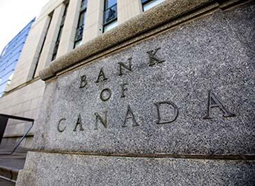 Bank of Canada engraved on a stone corner