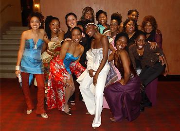 Cast of  ‘da Kink in My Hair, posing for a picture during opening night.